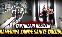 Yaptıkları rezillik kameraya saniye saniye yansıdı!