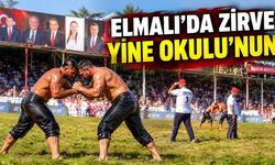 Elmalı'da altın kemer Orhan Okulu'nun: 7'nci kez başpehlivan oldu