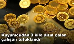 Kuyumcudan 3 kilo altın çalan çalışan tutuklandı