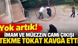 Yok artık! İmam ve müezzin cami çıkışı tekme tokat kavga etti