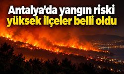 Antalya’da yangın riski yüksek ilçeler belli oldu