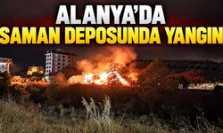 Alanya’da saman deposunda yangın çıktı