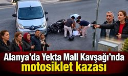 Alanya’da Yekta Mall Kavşağı’nda motosiklet kazası