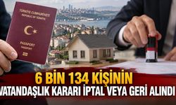6 bin 134 kişinin vatandaşlık kararı iptal veya geri alındı