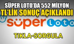 Süper Loto’da 552 milyon TL’lik sonuç açıklandı