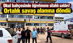 Okul bahçesinde öğretmene silahlı saldırı! Ortalık savaş alanına döndü