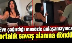 Eve çağırdığı masözle anlaşamayınca ortalık savaş alanına döndü