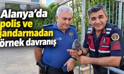 Alanya’da polis ve jandarmadan örnek davranış