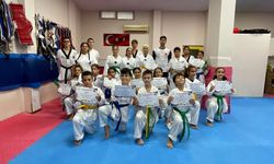 Alanya Budo’da kuşak heyecanı: 40 sporcu bir üst seviye için tatamiye çıktı