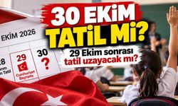 30 Ekim Cuma okullar tatil mi? 29 Ekim sonrası tatil uzayacak mı?
