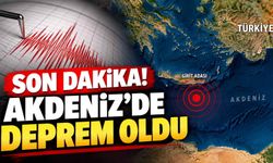 Son dakika - Akdeniz'de deprem