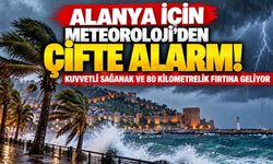 Alanya için Meteoroloji'den çifte alarm! Kuvvetli sağanak ve 80 kilometrelik fırtına geliyor
