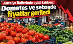 Antalya hallerinde eylül tablosu: Domates ve sebzede fiyatlar geriledi