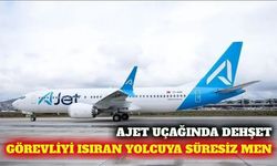 AJet uçağında kabin memurunu ısıran yolcuya süresiz men