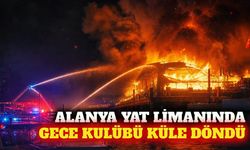Alanya Yat Limanı'nda gece kulübü yangını