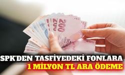 SPK'den tasfiyedeki fonlara 1 milyon TL ara ödeme kararı