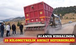 Alanya kırsalında 25 kilometrelik asfalt mesaisi sürüyor