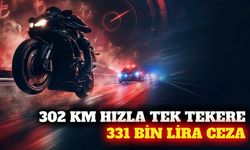 302 km hızla tek teker şovuna 331 bin lira ceza