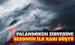 Palandöken zirvesinde kar kalınlığı 5 santimetreye ulaştı