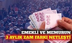 Emekli ve memur için 3 aylık enflasyon farkı netleşti