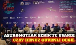 Serik'te astronotlar uzay yolculuğunun risklerini anlattı