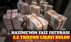 Hazine'nin 9 aylık faiz ödemesi 2,2 trilyon liraya ulaştı