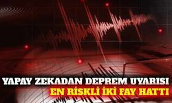 Yapay zeka Türkiye'deki en riskli iki fay hattını açıkladı
