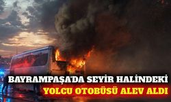 İstanbul'da seyir halindeki yolcu otobüsünde yangın