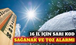 Meteoroloji'den 16 il için sağanak ve toz taşınımı uyarısı