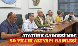 Alanya Atatürk Caddesi'nde 50 yıllık altyapı mesaisi