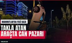 Mahmutlar'da taklalı trafik kazası: Biri ağır 2 yaralı