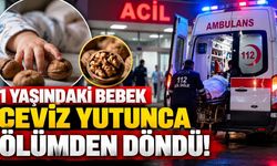 1 yaşındaki bebek ceviz yutunca ölümden döndü!