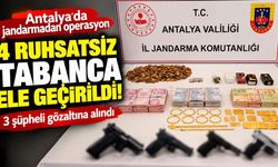 Antalya'da jandarmadan silah ve uyuşturucu operasyonu: 3 gözaltı!
