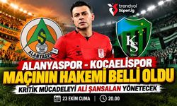 Alanyaspor-Kocaelispor maçının hakemi belli oldu