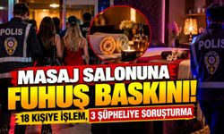 Masaj salonuna fuhuş baskını! 18 kişiye işlem, 3 şüpheliye soruşturma