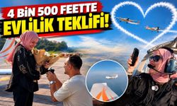 Gökyüzünde aşk sürprizi! 4 bin 500 feet yükseklikte evlilik teklifi