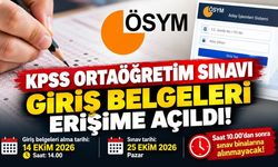 KPSS Ortaöğretim Sınav Giriş Belgeleri Erişime Açıldı! ÖSYM'den Saat Uyarısı