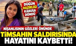 Düğün hayali kâbusa döndü! Nişanlısının gözleri önünde timsaha yem oldu