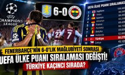 Fenerbahçe'nin 6-0'lık mağlubiyeti sonrası UEFA ülke puanı sıralaması değişti! Türkiye kaçıncı sırada?