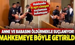 Babasını ve üvey annesini öldürmekle suçlanıyor! Mahkemeye getiriliş şekli şaşkına çevirdi