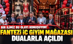 Çorum'da şaşırtan açılış! Fantezi iç giyim mağazasına dualı tören