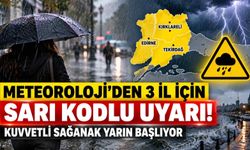 Meteoroloji'den 3 il için sarı kodlu alarm! Kuvvetli sağanak yarın etkisini gösterecek