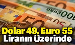 Dolar 49, Euro 55 Liranın Üzerinde