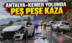 Antalya-Kemer yolunda peş peşe üç kaza