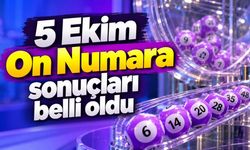 5 Ekim On Numara sonuçları belli oldu