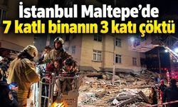 İstanbul Maltepe’de 7 katlı binanın 3 katı çöktü