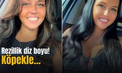 Rezillik diz boyu! Köpekle...