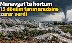 Manavgat’ta hortum 15 dönüm tarım arazisine zarar verdi