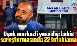 Uşak merkezli yasa dışı bahis soruşturmasında 22 tutuklama