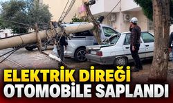Gazipaşa'da elektrik direği otomobile saplandı: Araç sahibi şikayetçi oldu